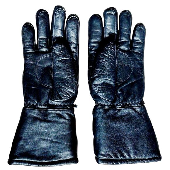 Harley Davidson Black Leather Thermal Motorcycle Gloves Thinsulate Men's Sz SM - Picture 2 of 6